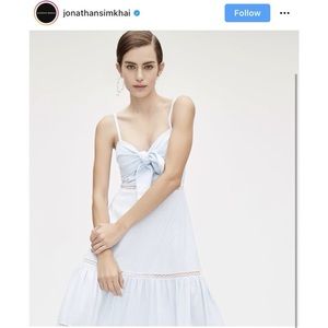 JONATHAN SIMKHAI Tiered Maxi Dress in Sky Combo